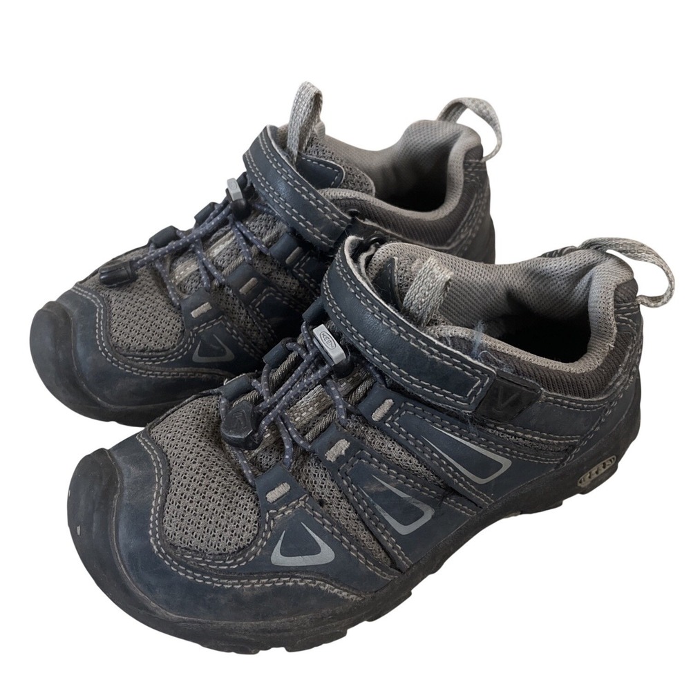 Keen Oakridge Youth‎ Size 12 Hiking Shoes Midnight Navy Gray Low Slip On Sneaker